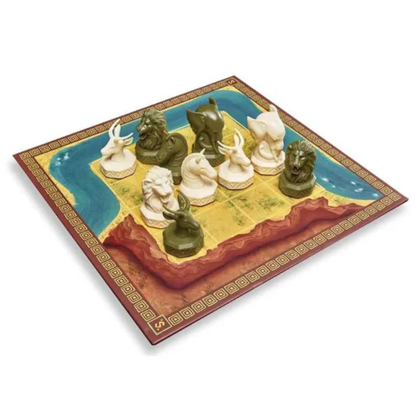 Strategeti Board Game (Gameplay Example) On a White Background | Happy Piranha