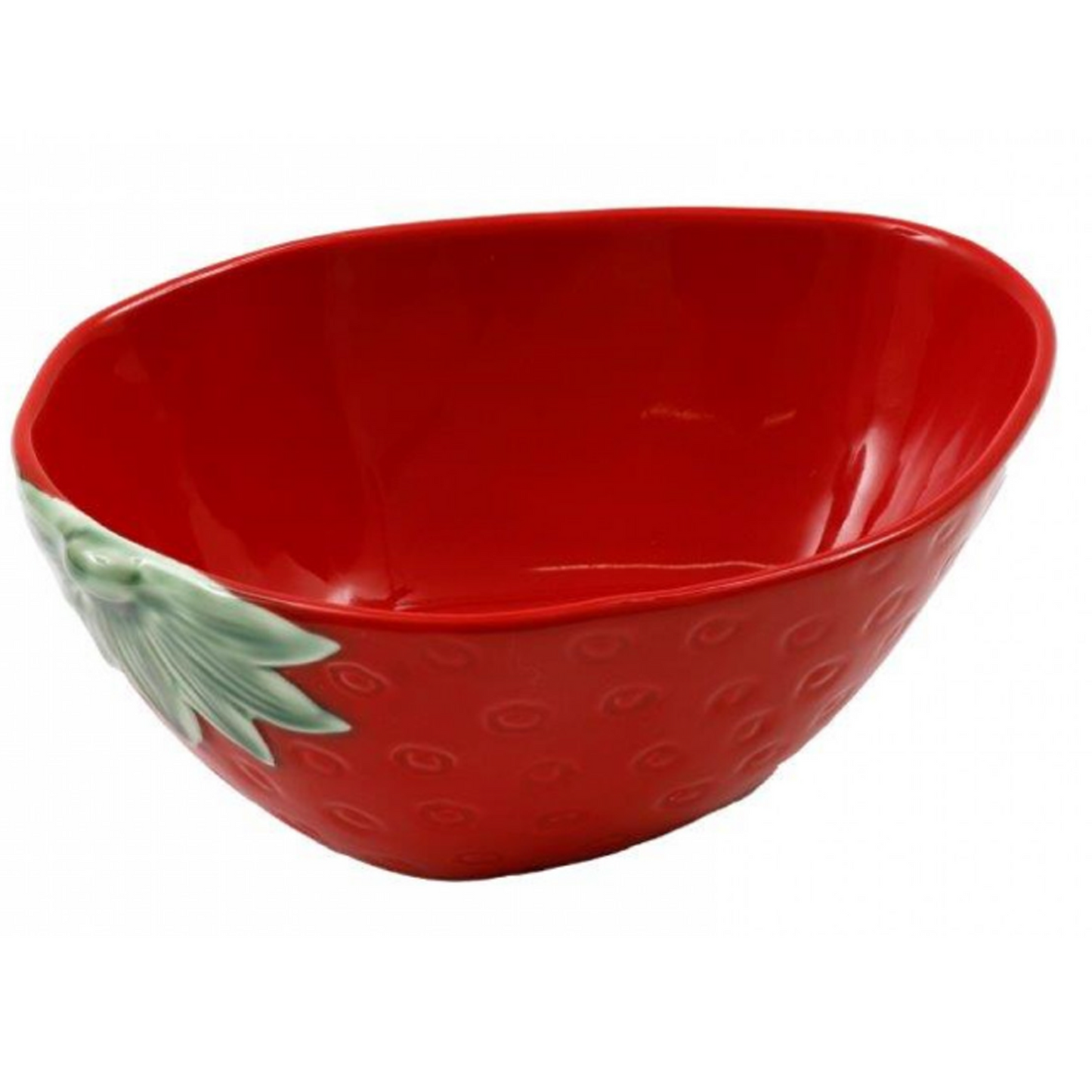 Red Strawberry Shaped Ceramic Bowl