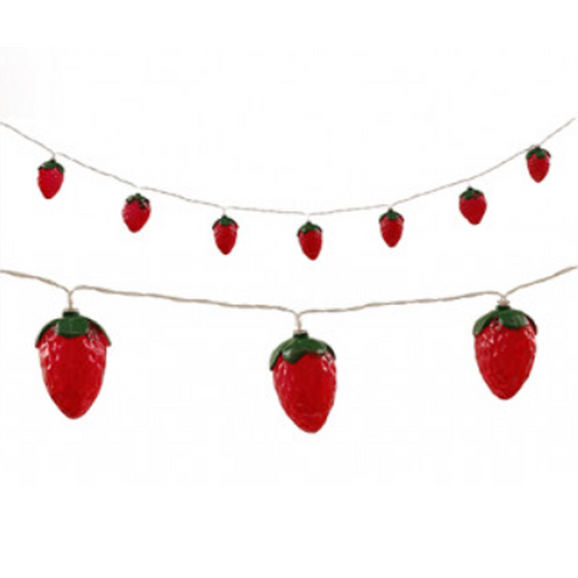 Strawberry Shaped Fairy Lights - 10 String Light Set | Happy Piranha