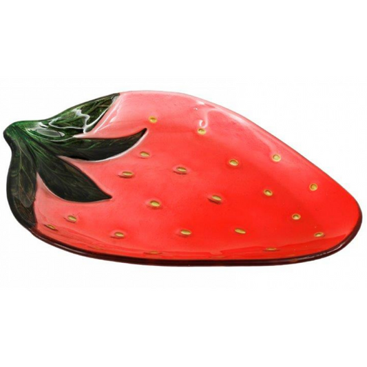 Strawberry Shaped Glass Plate | Happy Piranha