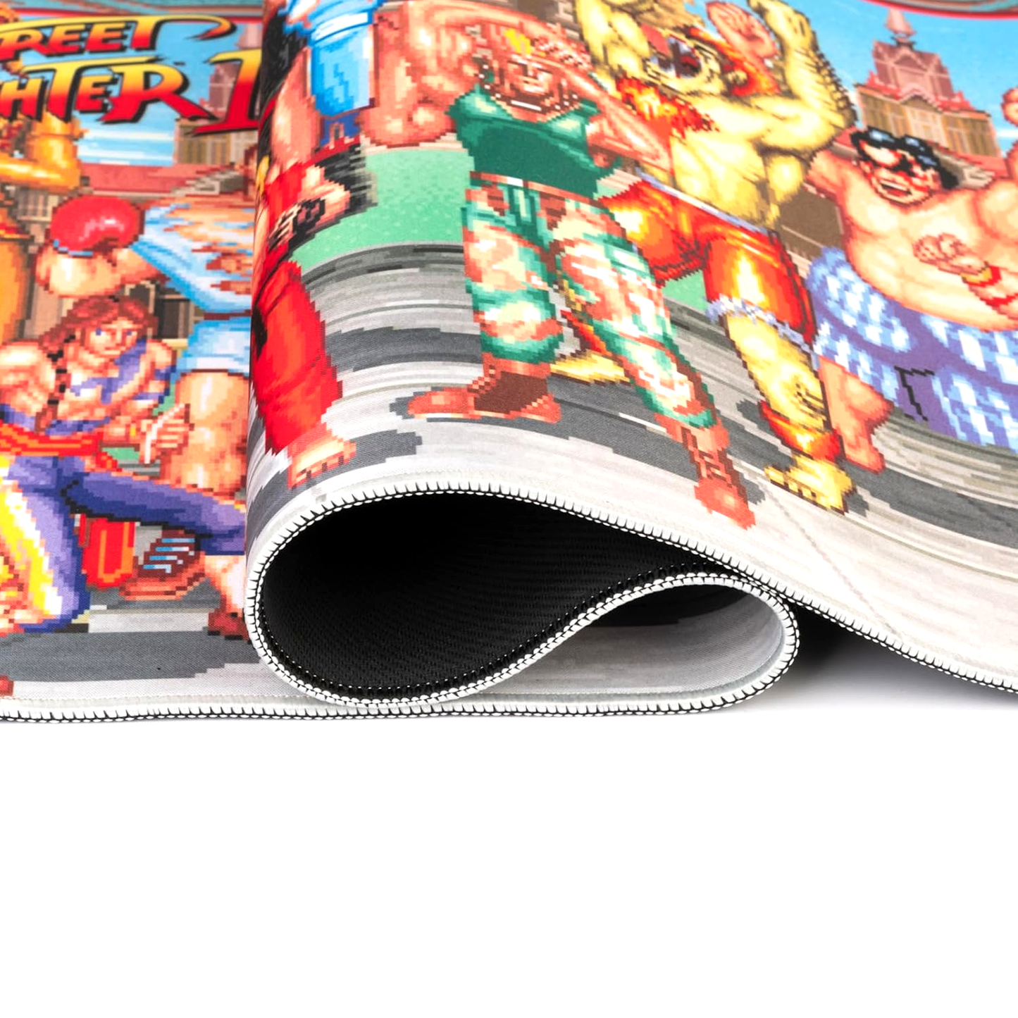 Street Fighter II XXL 31.5 Inch Mouse Pad & Keyboard Mat (Stitched) | Happy Piranha