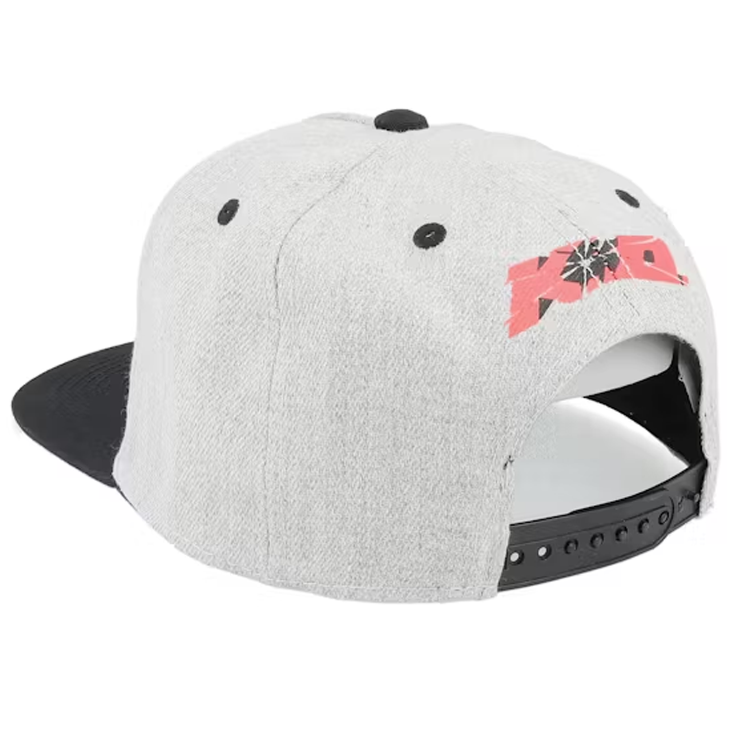 Tekken Kanji Text Grey Snapback Baseball Cap (Back) | Happy Piranha