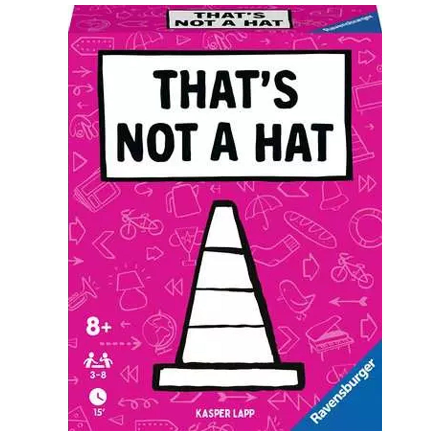 That's Not a Hat Card Game (Front of Box) on a White Background | Happy Piranha