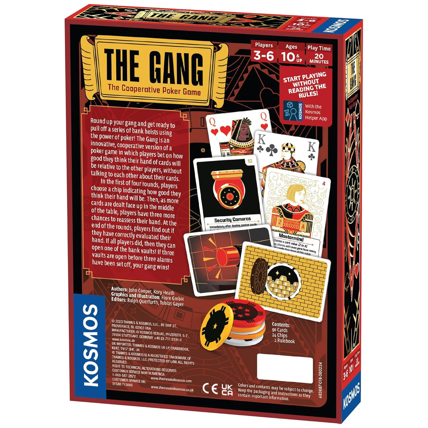 The Gang: The Cooperative Poker Card Game (Back of Box) | Happy Piranha