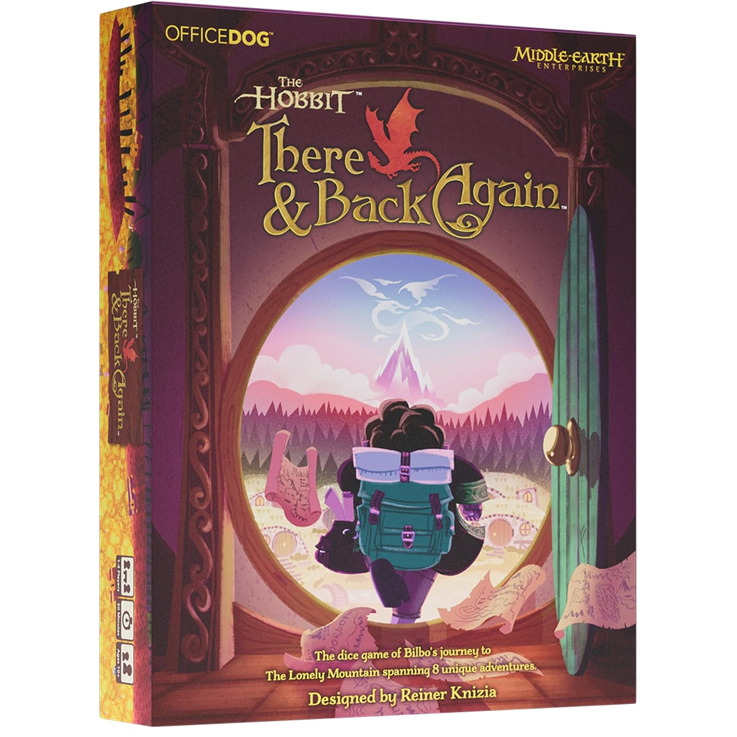 The Hobbit There & Back Again Board Game (Front of Box) | Happy Piranha