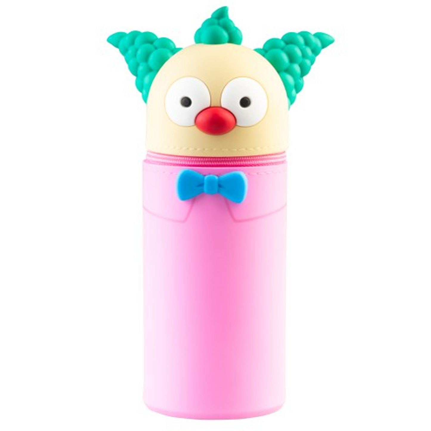 The Simpsons Krusty the Clown 3D Silicon Pencil Case (Front) on a White Background | Happy Piranha