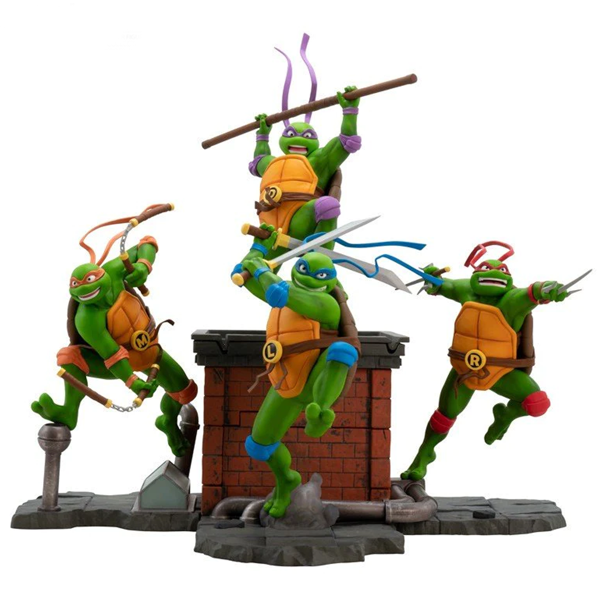 Teenage Mutant Ninja Turtles - Michelangelo 1:10 Scale TMNT Figure (4 set Together) | Happy Piranha