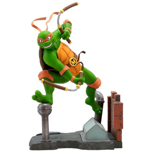 Teenage Mutant Ninja Turtles - Michelangelo 1:10 Scale TMNT Figure (Front) | Happy Piranha