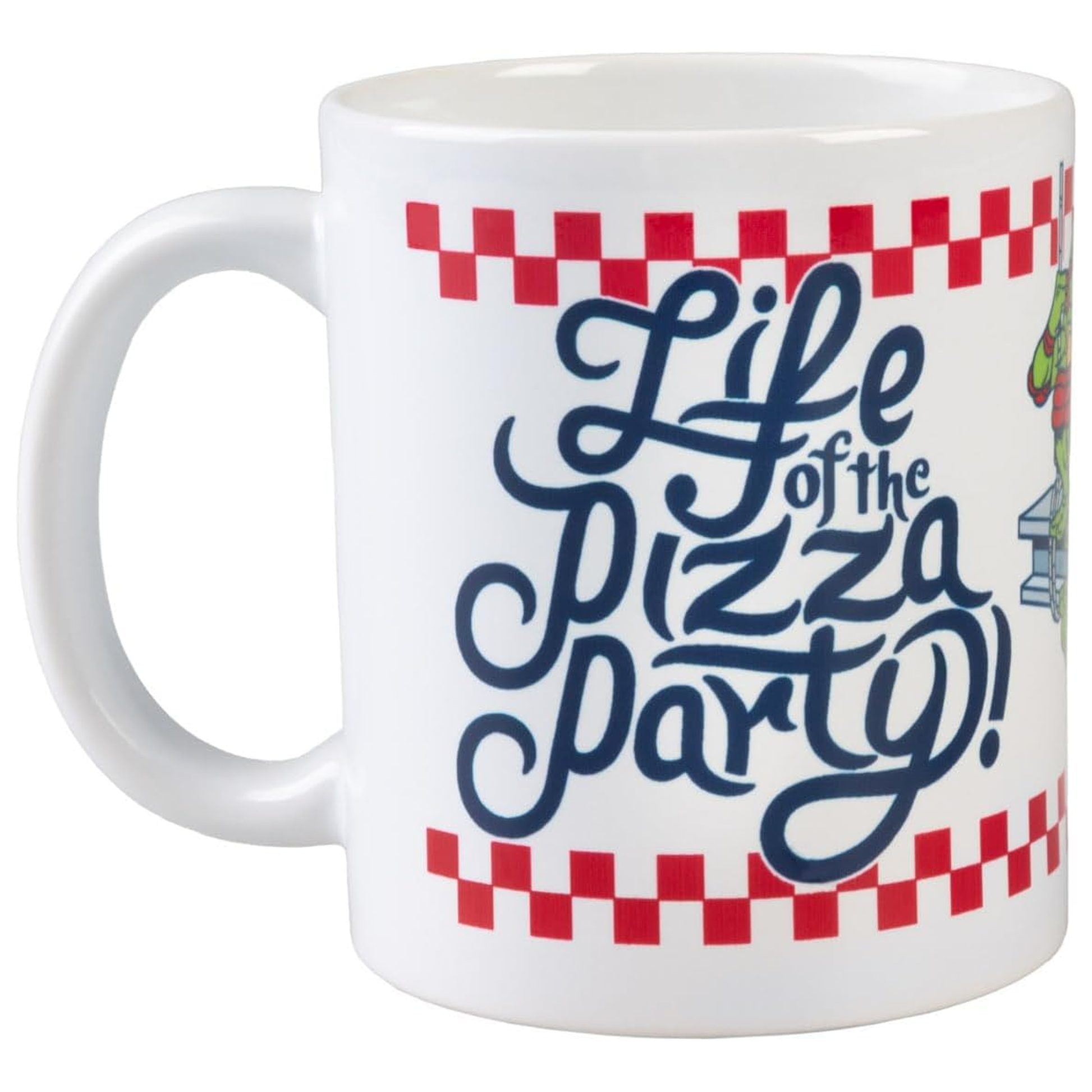 Teenage Mutant Ninja Turtles Pizza Design 350ml Ceramic Mug (Back) | Happy Piranha