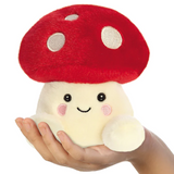 Amanita Toadstool Palm Pal Kawaii Plushie Mushroom Soft Toy in a Hand | Happy Piranha
