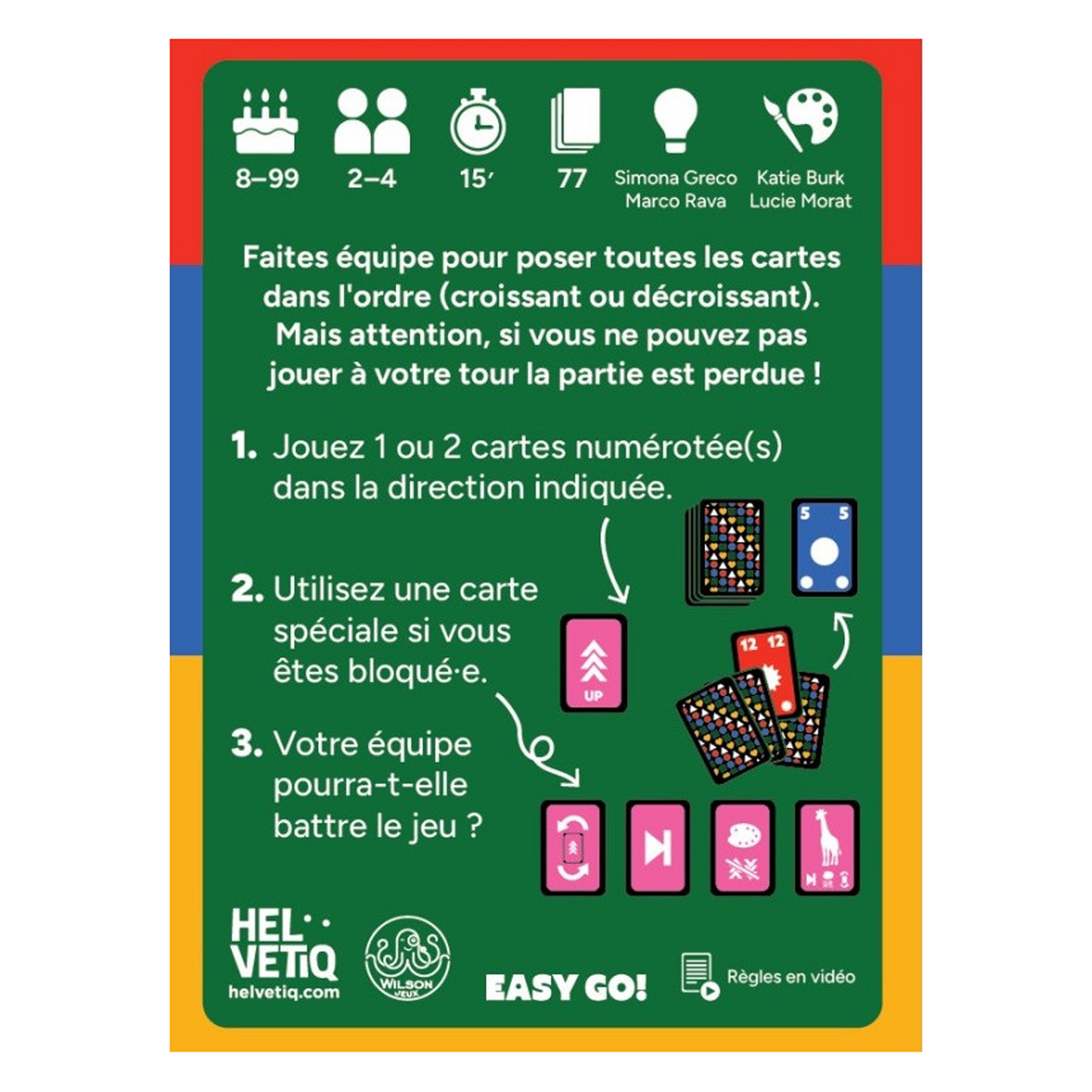 Top Drop Card Game (Back of Box) on a White Background | Happy Piranha