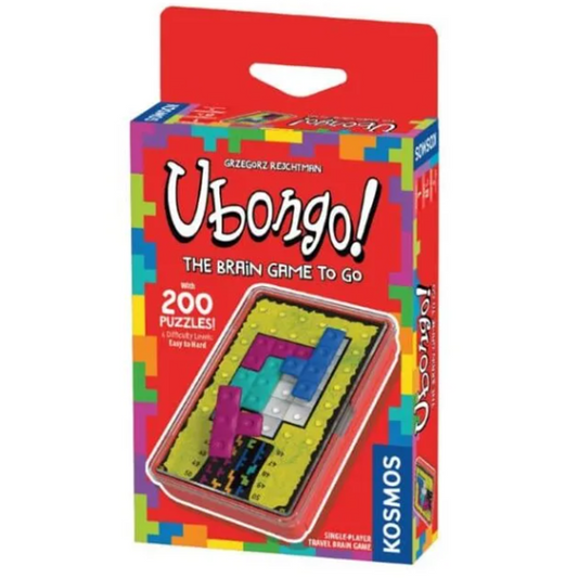 Ubongo Single Player Travel Edition Board Game (Front of Box) On a White Background | Happy Piranha