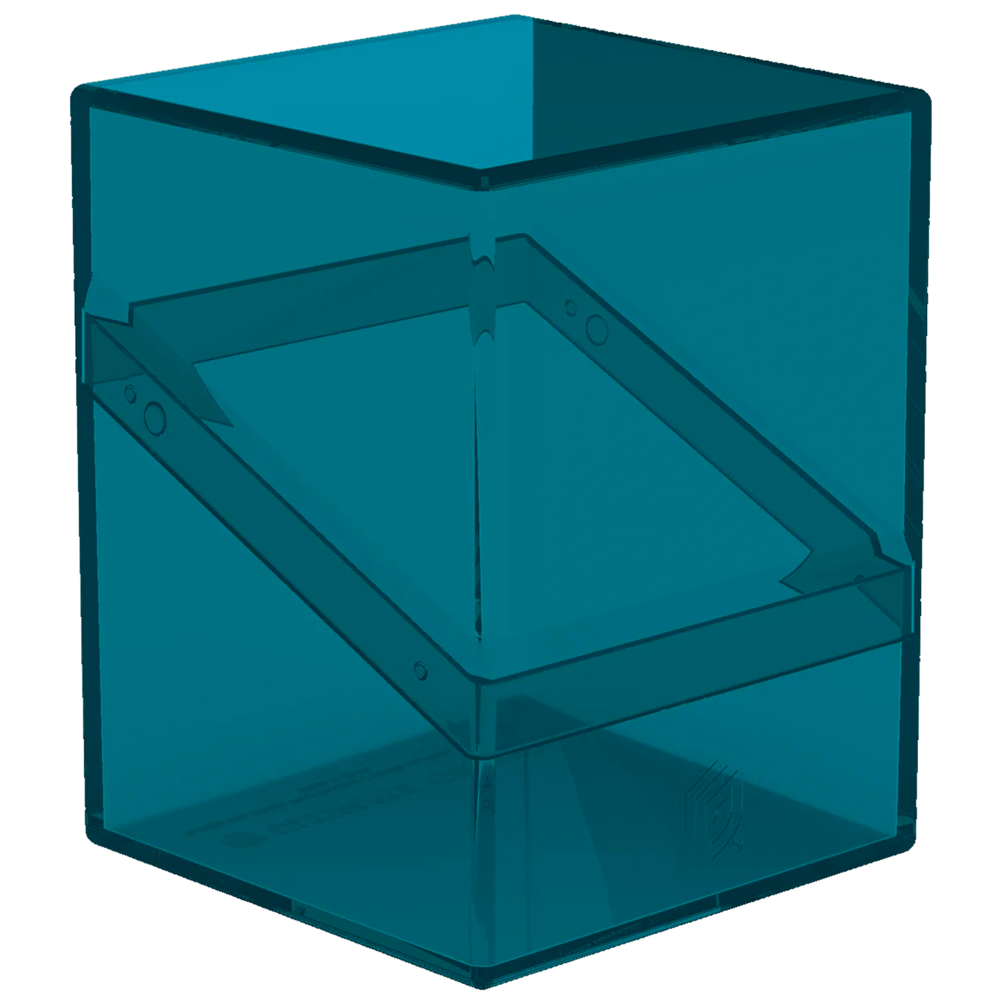 Ultimate Guard Boulder: 100+ Transparent Deck Box: Malachite (Closed) On a White Background | Happy Piranha