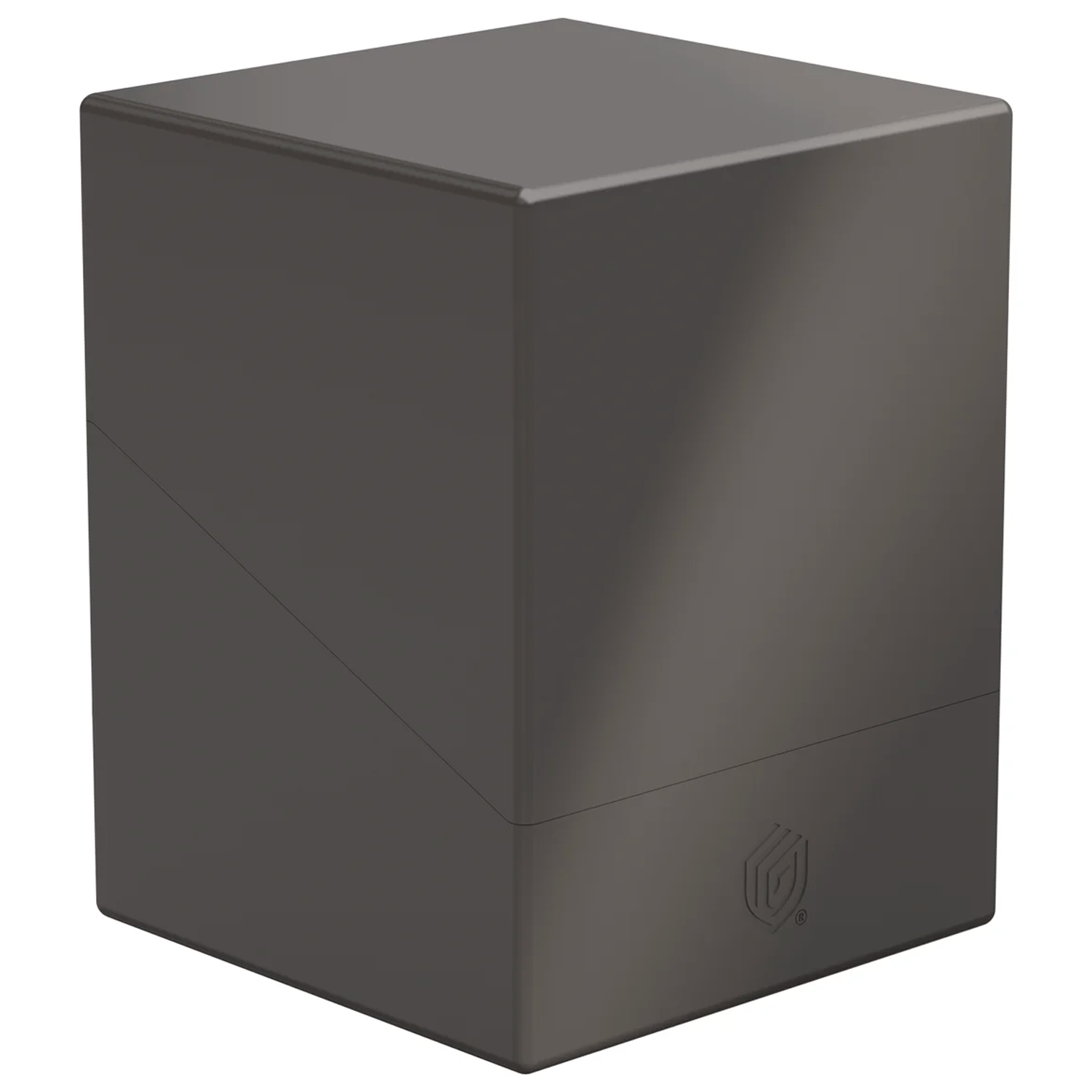 Ultimate Guard Boulder: 100+ Solid Deck Box: Grey (Closed) On a White Background | Happy Piranha