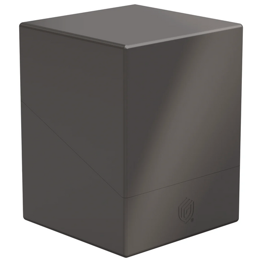 Ultimate Guard Boulder: 100+ Solid Deck Box: Grey (Closed) On a White Background | Happy Piranha