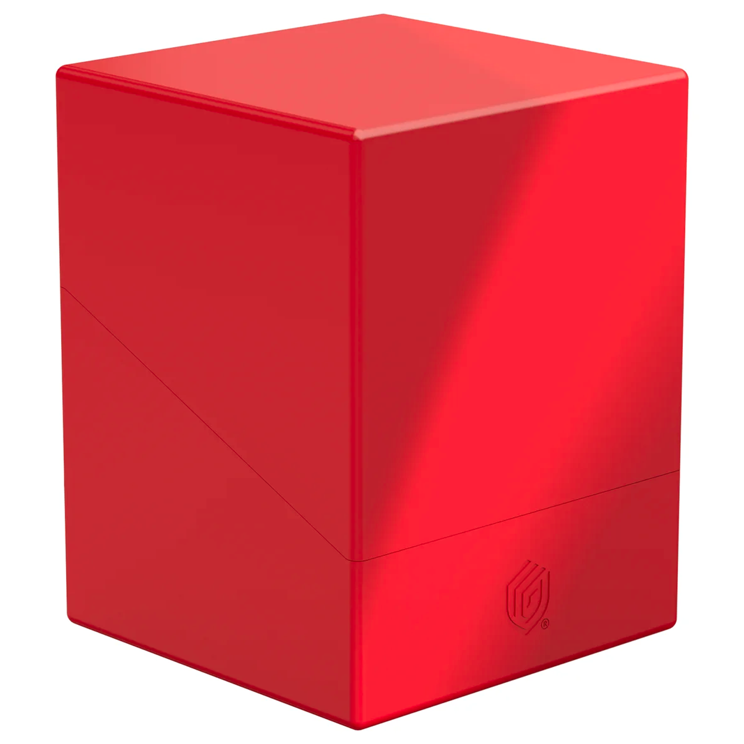 Ultimate Guard Boulder: 100+ Solid Deck Box: Red (Closed) On  White Background | Happy Piranha