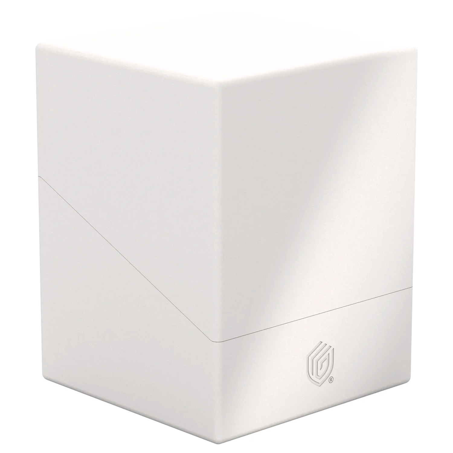 Ultimate Guard Boulder: 100+ Solid Deck Box: White (Closed) On a White Background | Happy Piranha