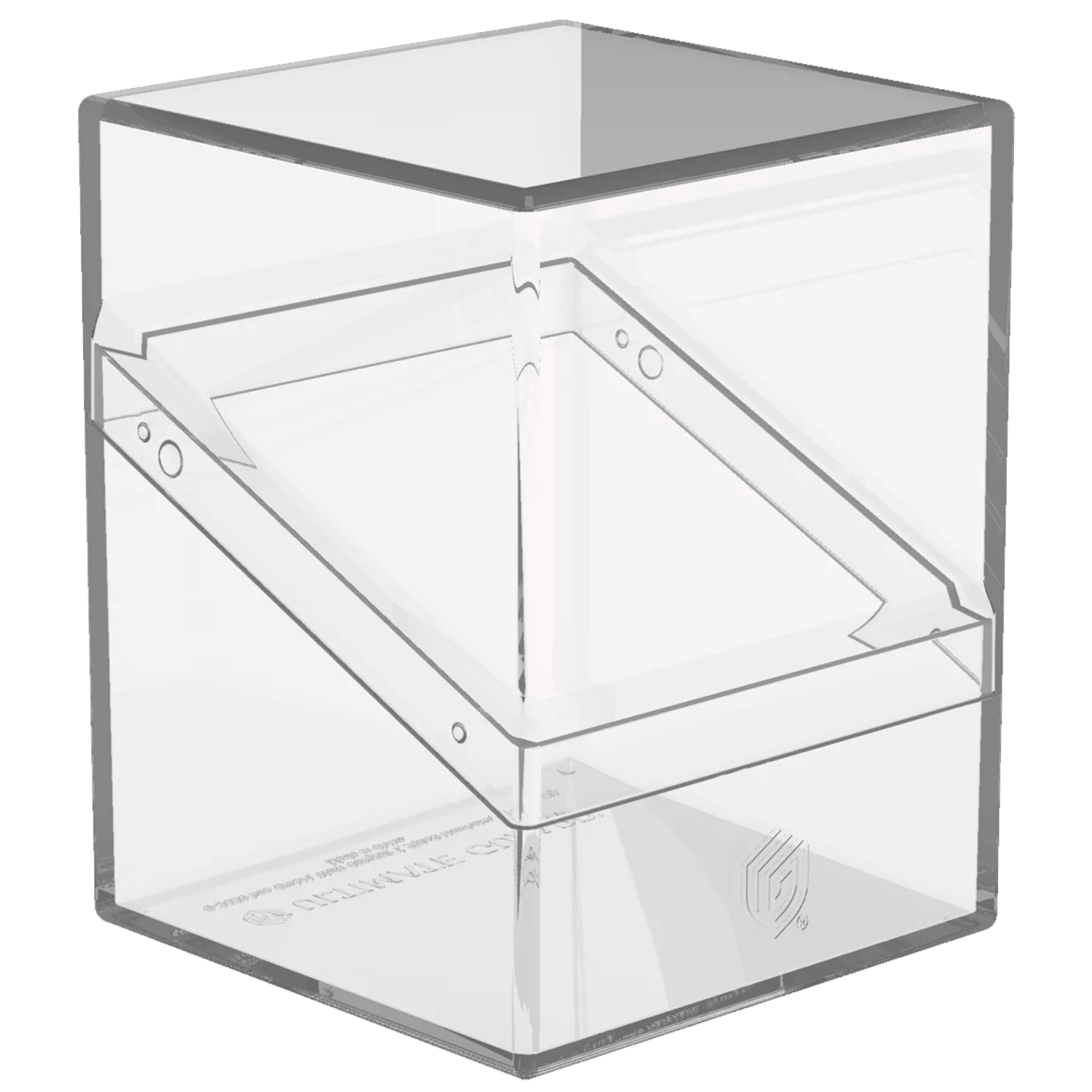 Ultimate Guard Boulder: 100+ Transparent Deck Box: Clear (Closed) On a White Background | Happy Piranha