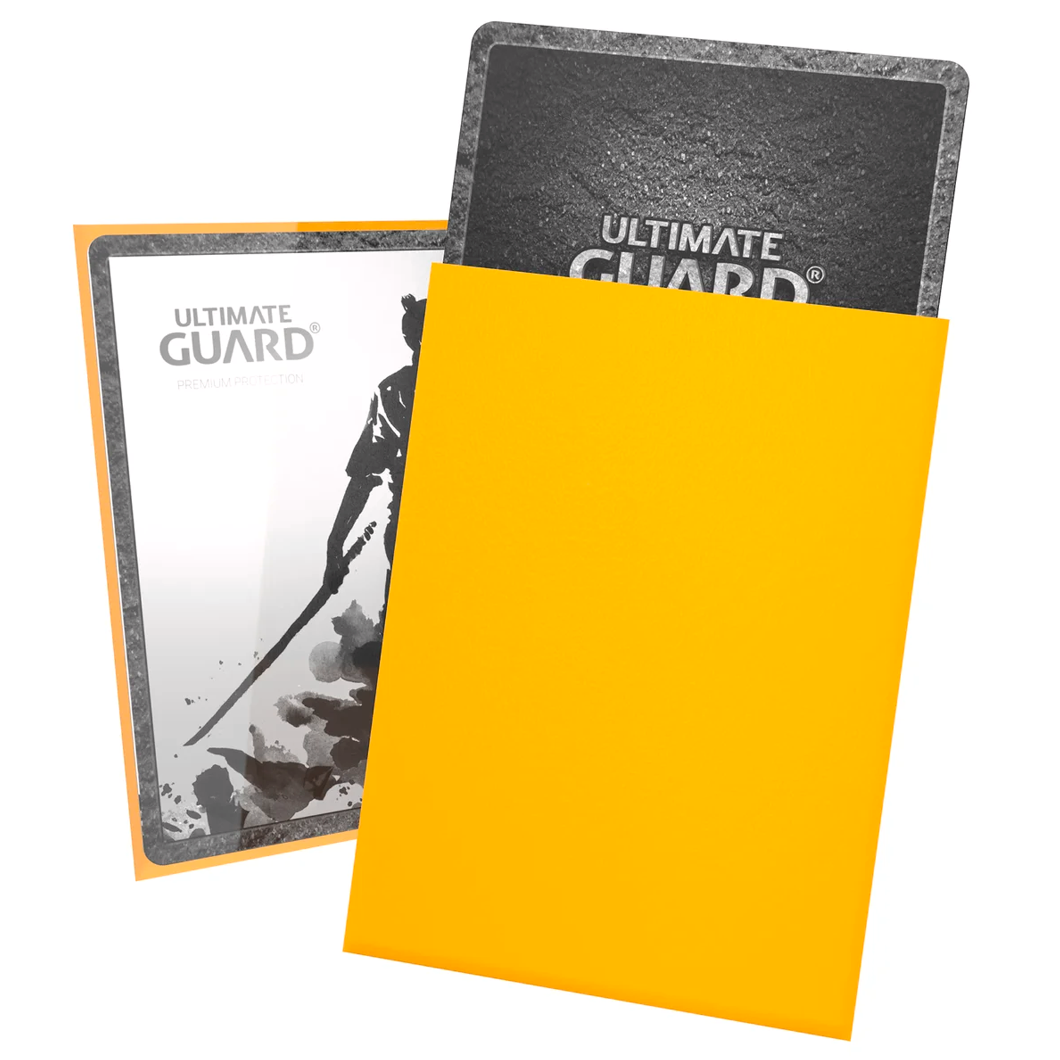 Ultimate Guard Katana Standard Sized Card Sleeves 100 Pack: Yellow (Sleeve Example) | Happy Piranha 