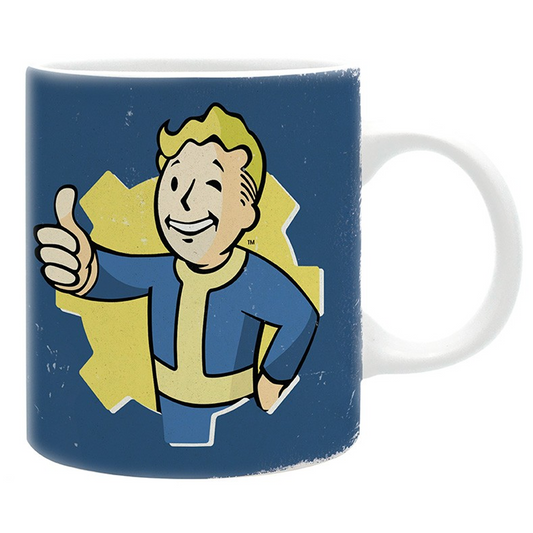 Fallout Vault Boy 'Vault Forever Surface Never' 320ml Mug (Front) | Happy Piranha