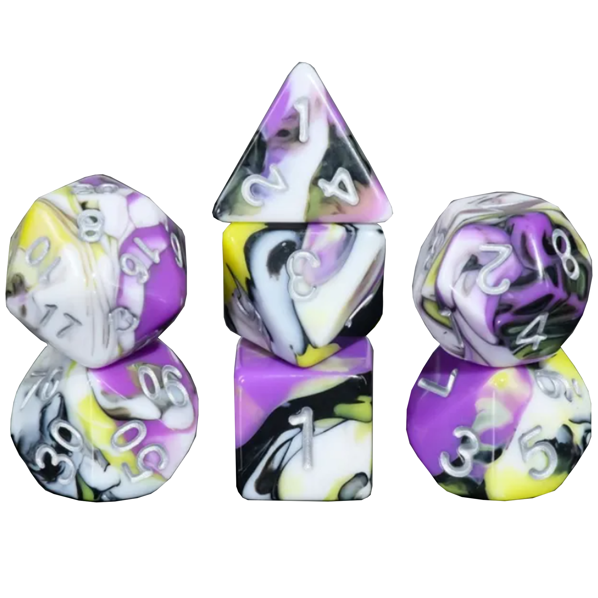 Critical Cream Dice - Polyhedral D&D Dice Sets (Venom Shake) | Happy Piranha