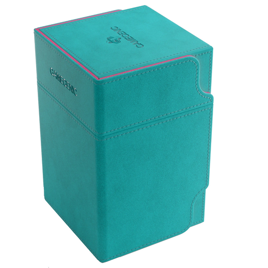 Gamegenic Watchtower 100+ XL Convertible Deck Box: Teal & Pink | Happy Piranha