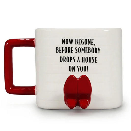 Wizard of Oz 'Drop a House on You' Red Shoes 300ml Ceramic Mug