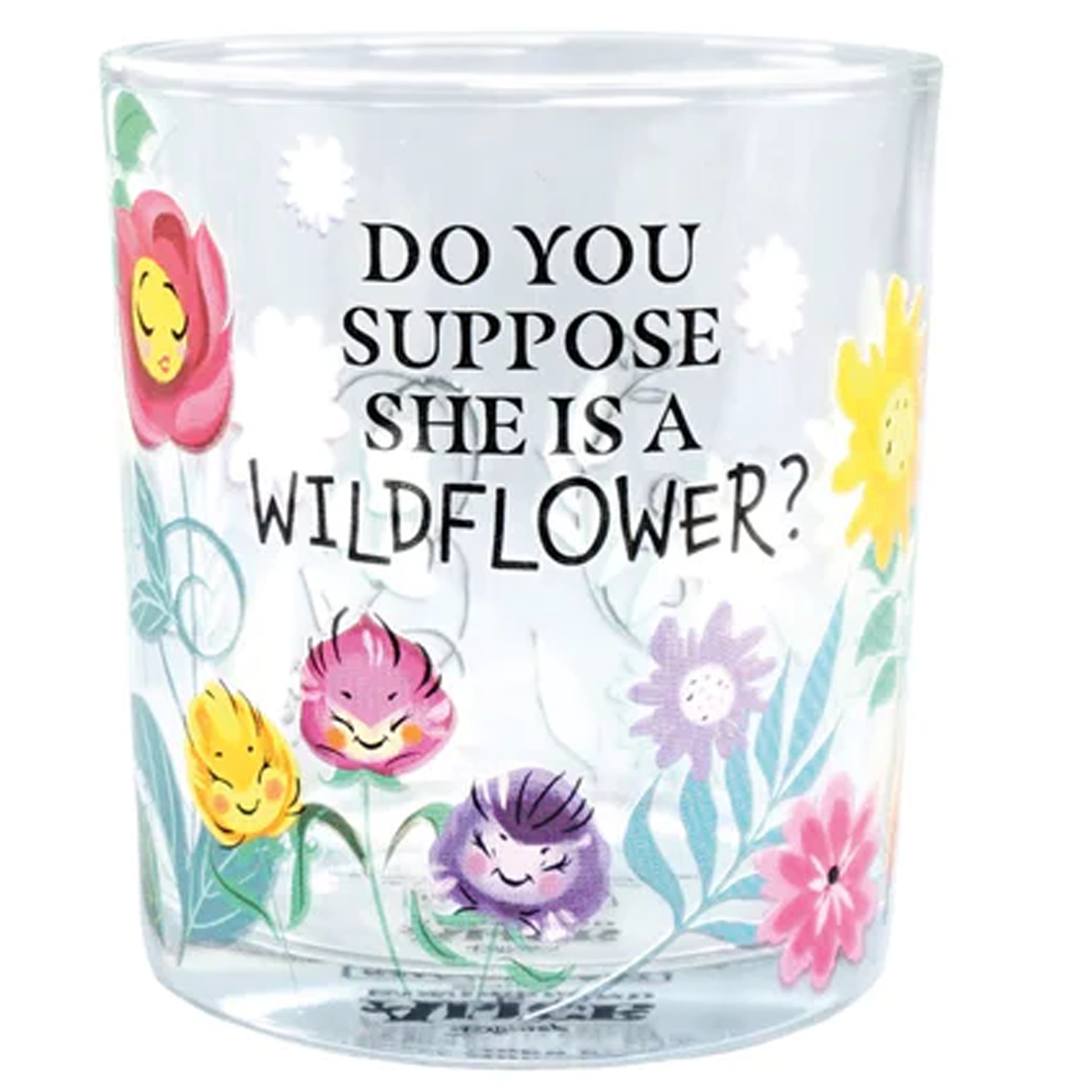 Disney Alice in Wonderland 300ml Glass Tumbler Set (Wildflower) | Happy Piranha