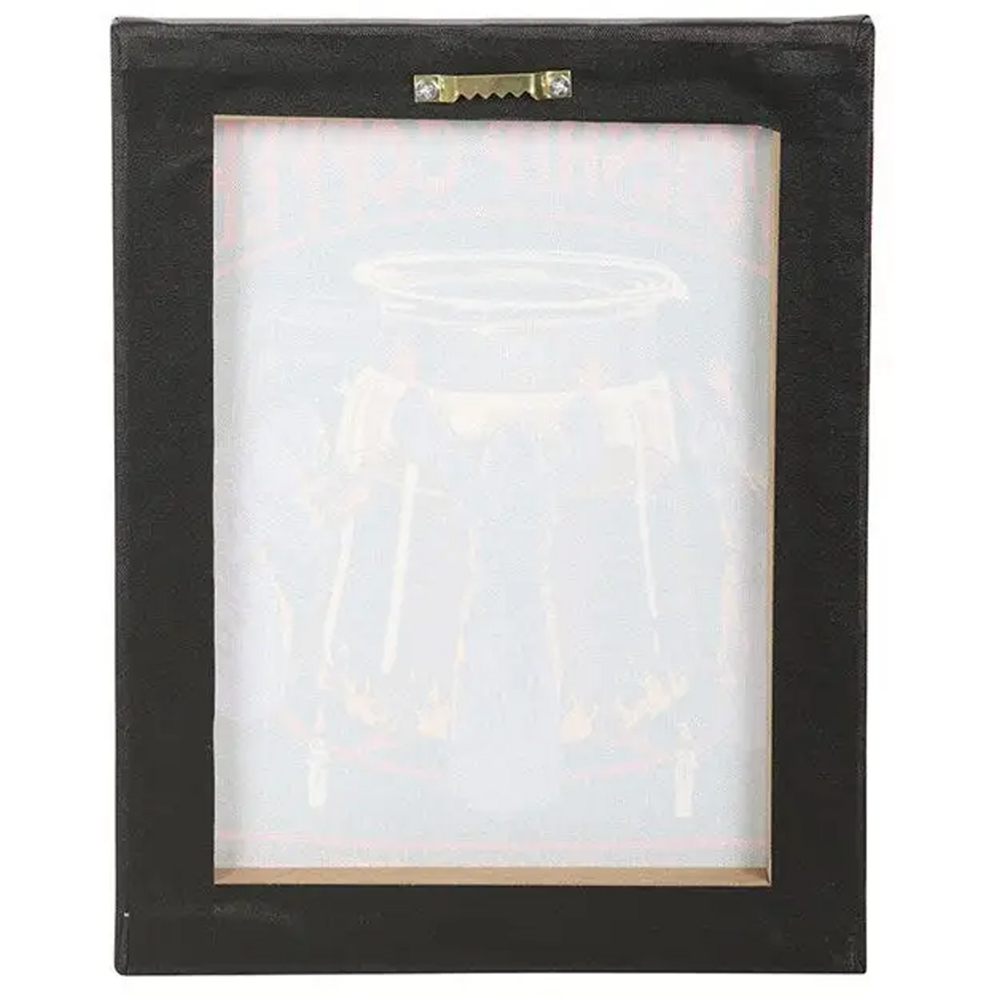 Worship Coffee: Steven Rhodes Licensed Canvas Print (Back) On a White Background | Happy Piranha