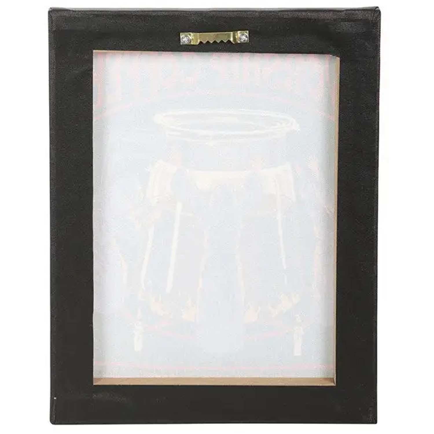 Worship Coffee: Steven Rhodes Licensed Canvas Print (Back) On a White Background | Happy Piranha