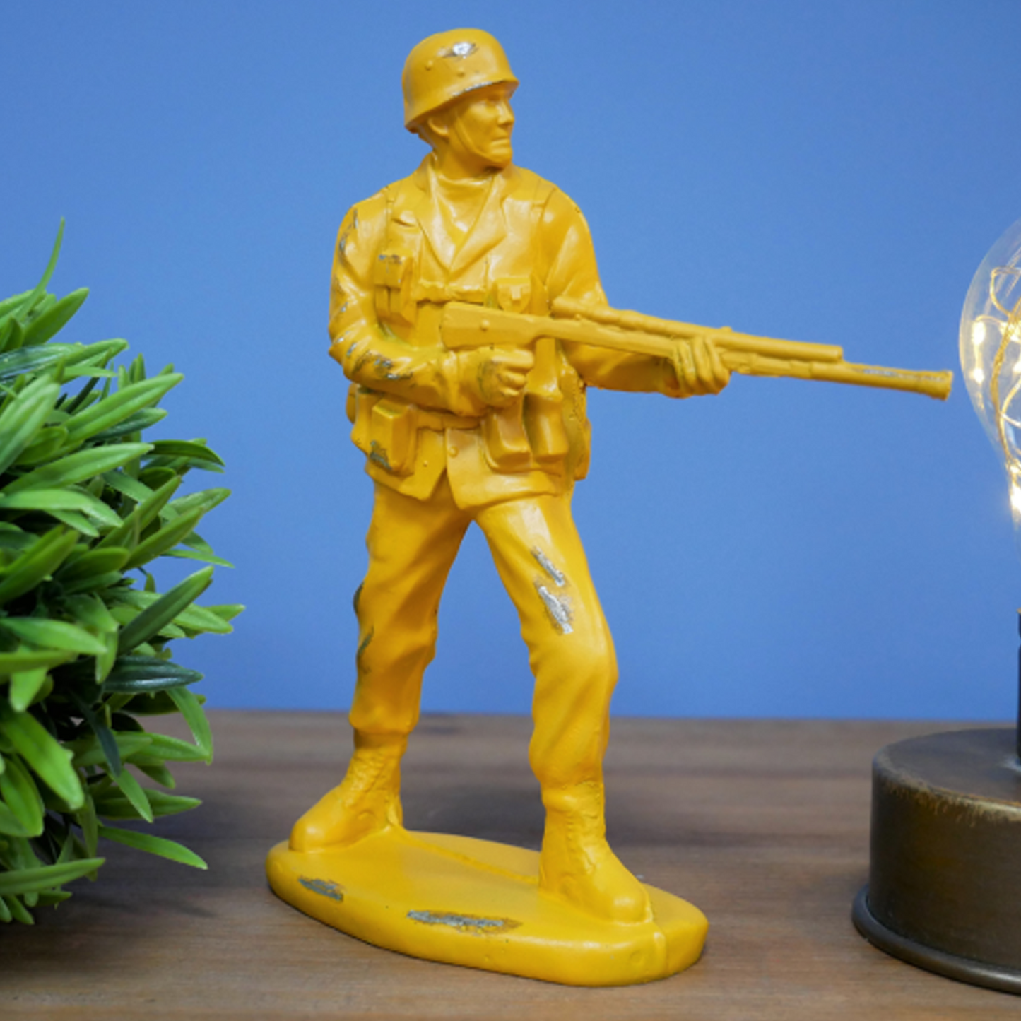 Yellow Army Man - 17cm Toy Soldier Ornament (Side) | Happy Piranha