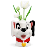 Disney 101 Dalmatians Ceramic Vase / Table Top Storage Organiser With Some White Flowers in | Happy Piranha