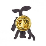 Fantastic Beasts Enamelled Bowtruckle Pin Badge back design | Happy Piranha