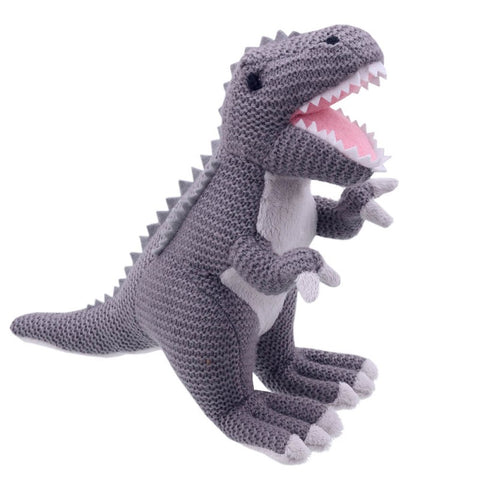 T-Rex Knitted Soft Toy side view | Happy Piranha