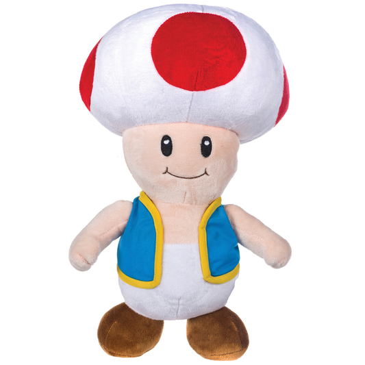 Toad - 36cm Super Mario Plushie Nintendo Soft Toy | Happy Piranha