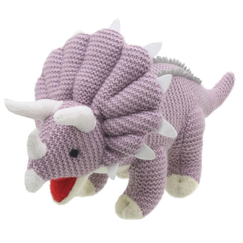 Triceratops Knitted Soft Toy | Happy Piranha