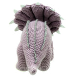 Triceratops Knitted Soft Toy back view | Happy Piranha