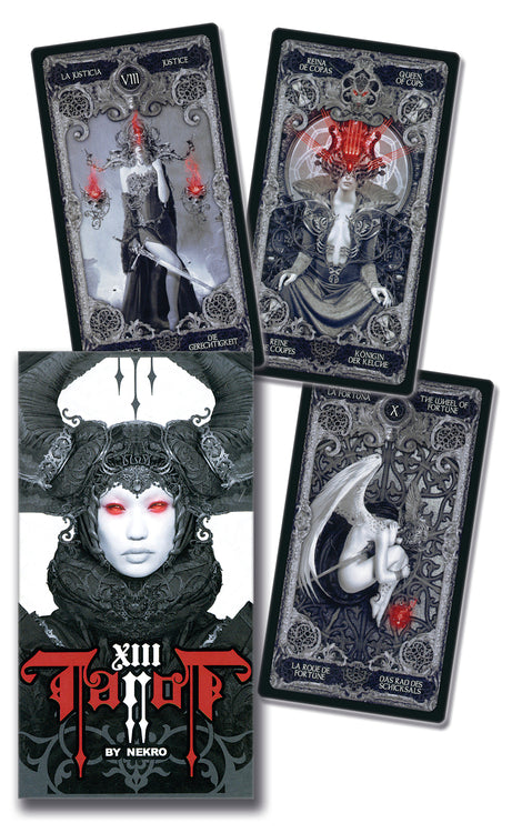 XIII Tarot Card Deck Box and Card Examples | Happy Piranha