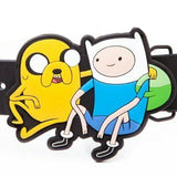 Adventure Time Jake and Finn Rubber Belt Buckle on a Belt | Happy Piranha