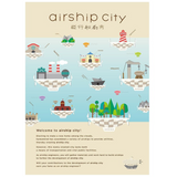 Airship City Board Game (Back of Box) | Happy Piranha