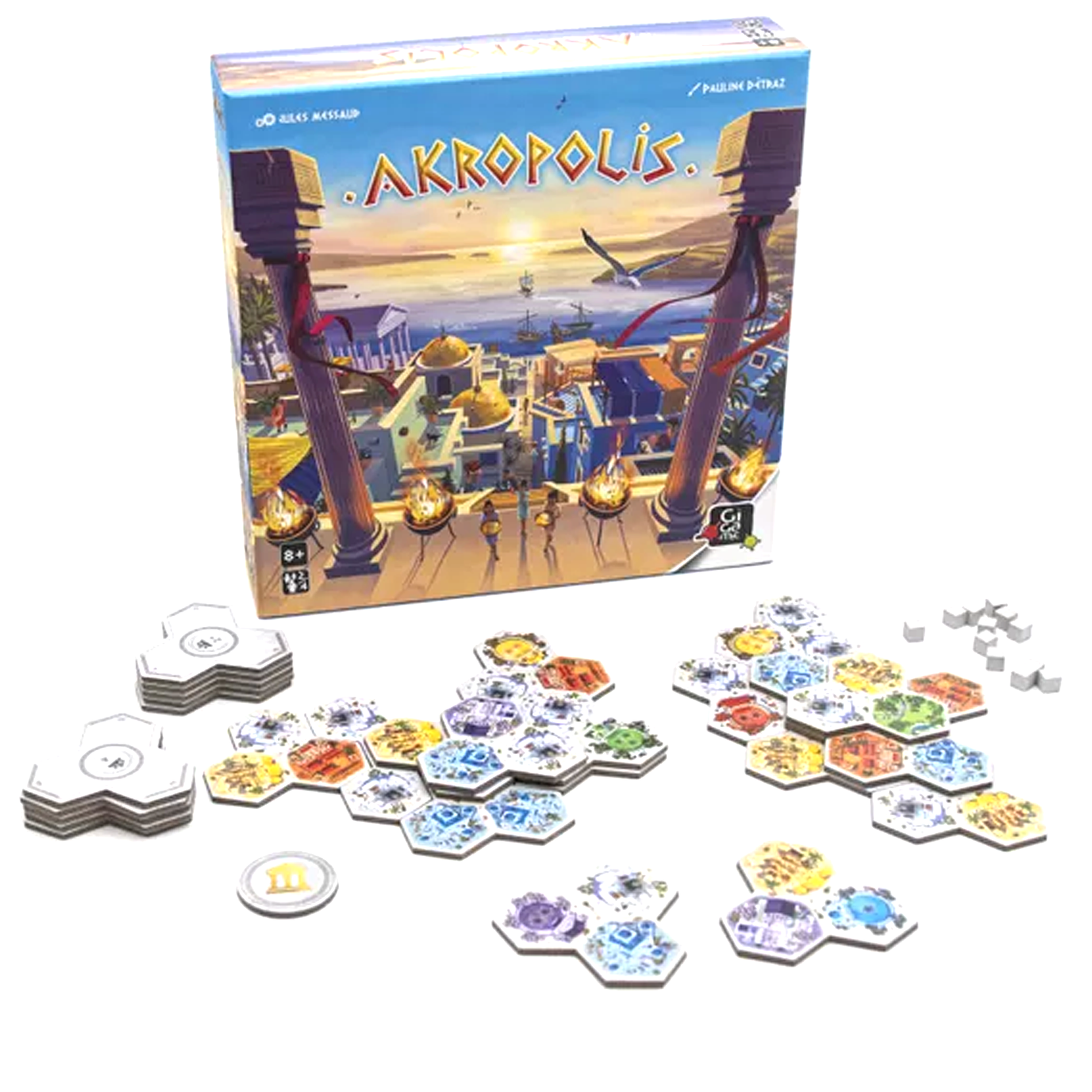 Akropolis Board Game What's in the Box | Happy Piranha