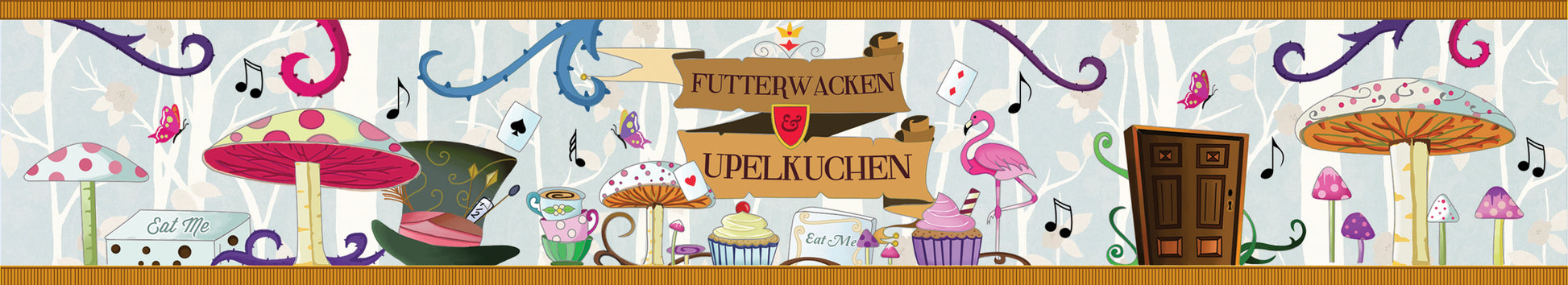 Futterwacken and Upelkuchen scented candle label.