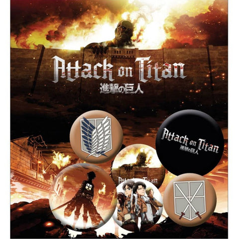 Attack on Titan Button Badge Set