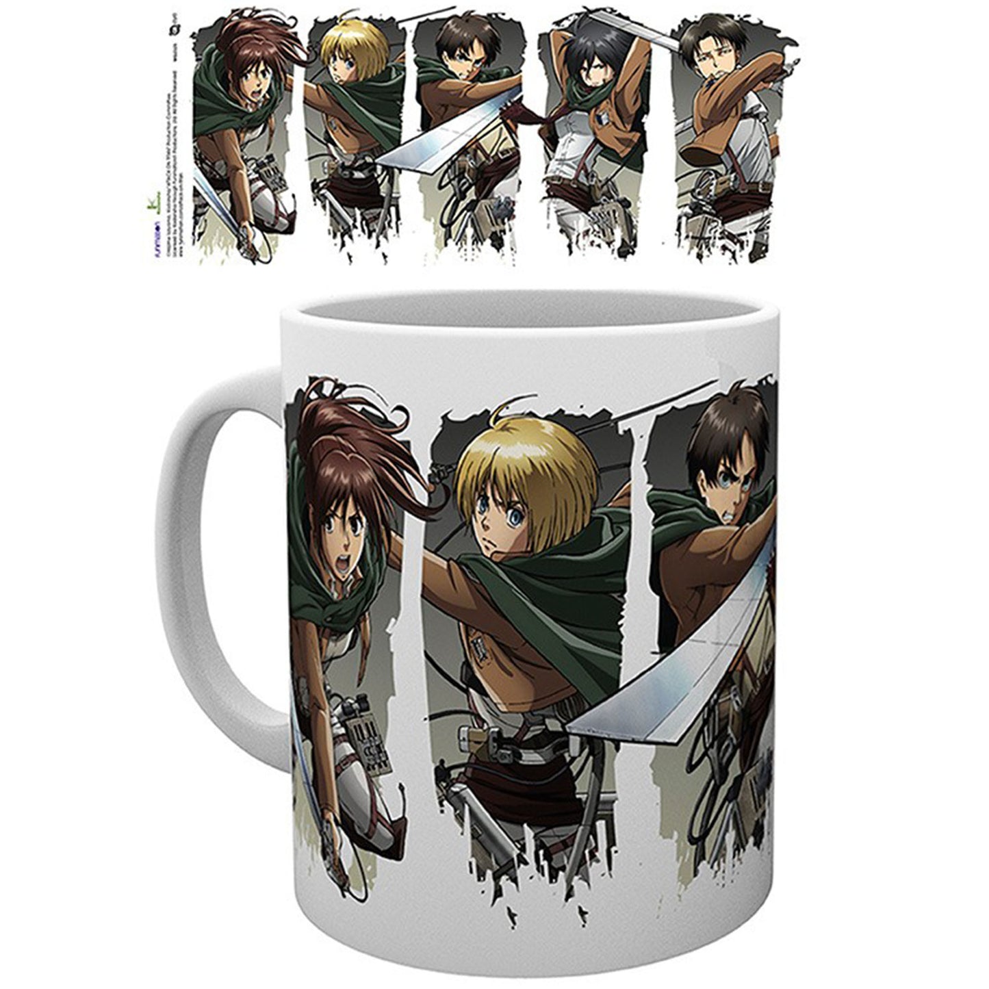 Attack on Titan Character Montage Mug (Mug and Full Design Graphic) | Happy Piranha