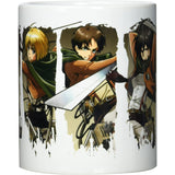 Attack on Titan Character Montage Mug (Side Design) | Happy Piranha