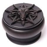 Bahomet Pentagram Black Resin Gothic Trinket Box | Happy Piranha