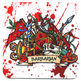 Dungeons and Dragons (DnD) Class Coaster (Barbarian)  | Happy Piranha