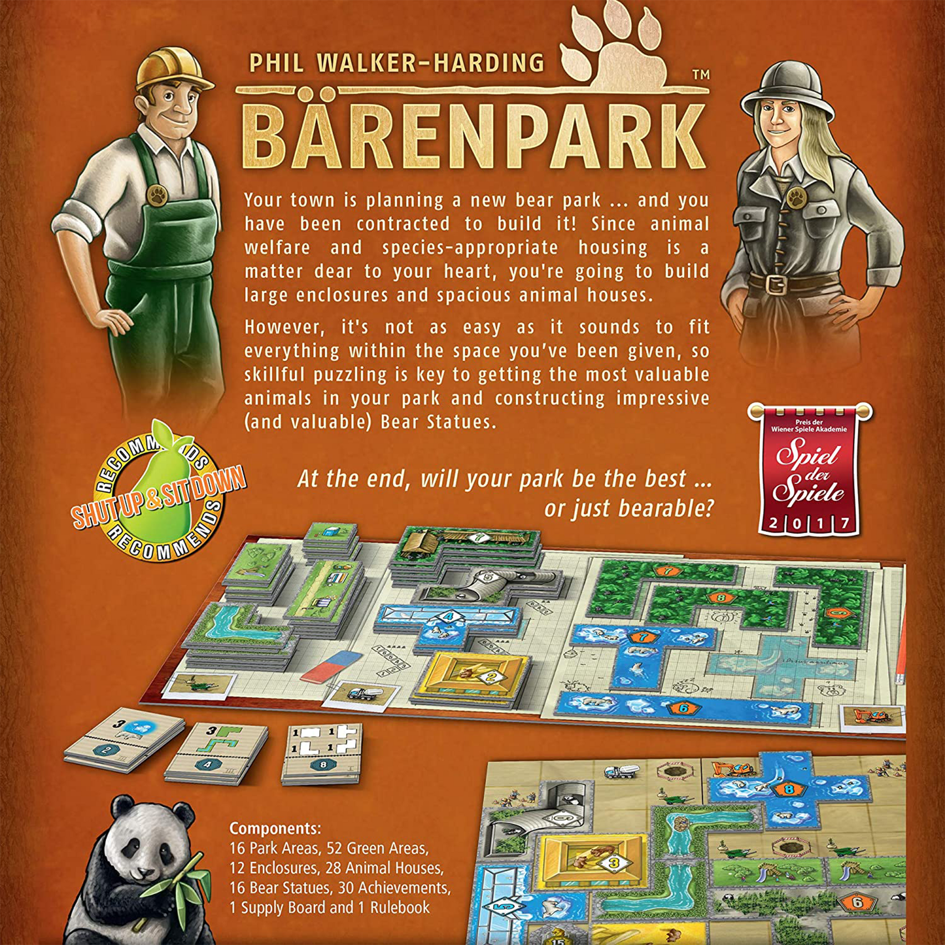  Bärenpark (Barenpark) Board Game Back of Box | Happy Piranha
