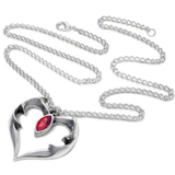 Bat Heart the Vampire's Kiss - Pewter & Crystal Pendant with Chain | Happy Piranha