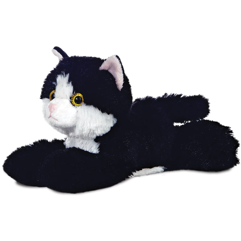 Maynard Black & White Cat Flopsie Soft Toy | Happy Piranha